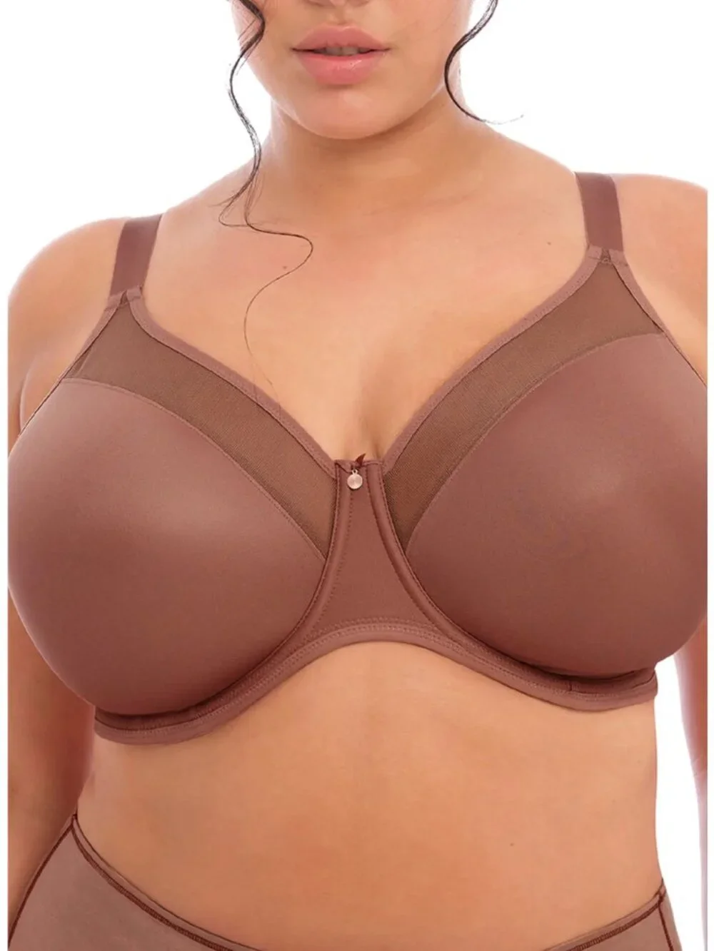 Elomi Smooth Underwire Molded Bra 34I Brown Nude Full Coverage